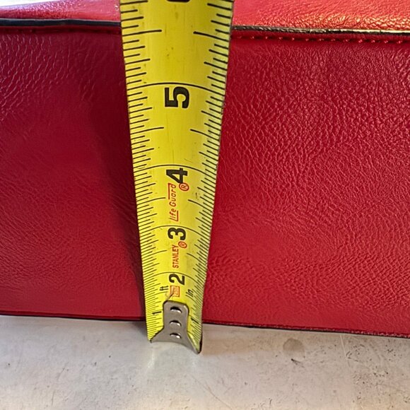 Nine West Blake Red Large Shoulder Tote Bag Purse & Bonus Black/White  Pouch NEW - Picture 6 of 16